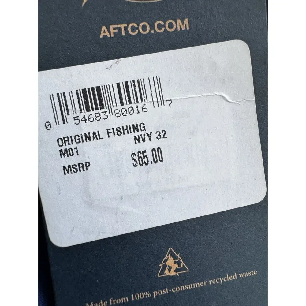 AFTCO Men's Original Fishing Short Navy M01 Size 32